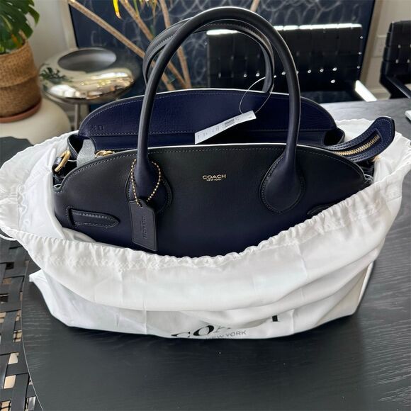 Coach Empire Carryall 40 Satchel Dark Navy Large Women's Bag - Picture 13 of 14